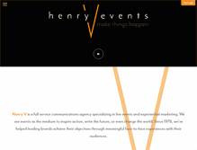 Tablet Screenshot of henryvevents.com